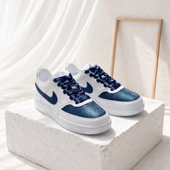 Custom Nike Air AF1 Rhinestone Shoe, Wedding , Prom, Dance, Quincenera - Picture 7 of 13